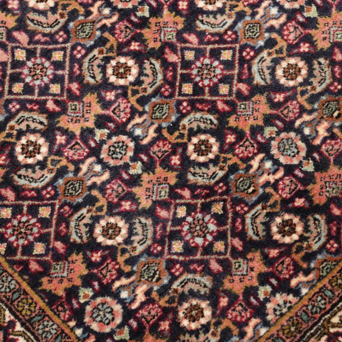 Tapis d'orient aux motifs orientaux, noué main, BIDJAR 5 vert, rose, bleu, UN AMOUR DE TAPIS