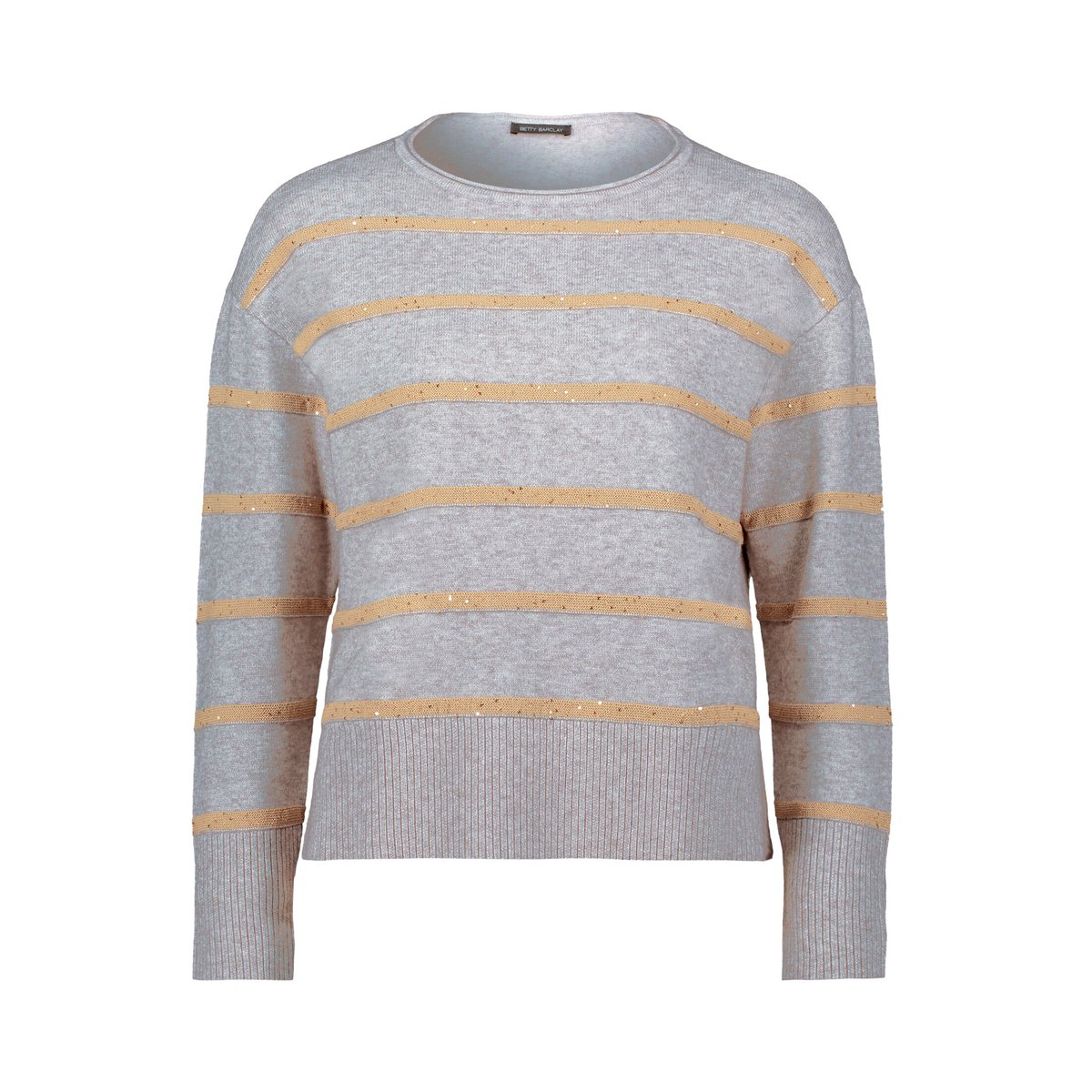 Pull-over en maille à paillettes patch grey/beige, BETTY BARCLAY