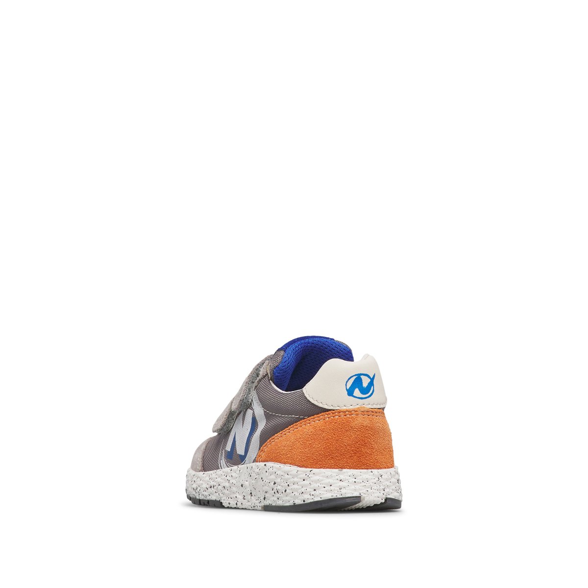 Sneakers en cuir et tissu JESKO 2 VL. gris-blanc-orange, NATURINO