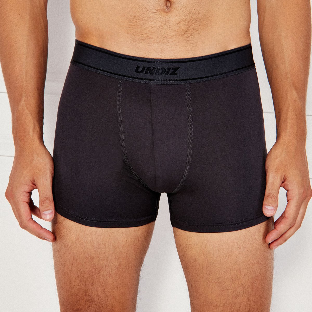Boxer en microfibre BELTBRIGTHIZ D gris foncé, UNDIZ