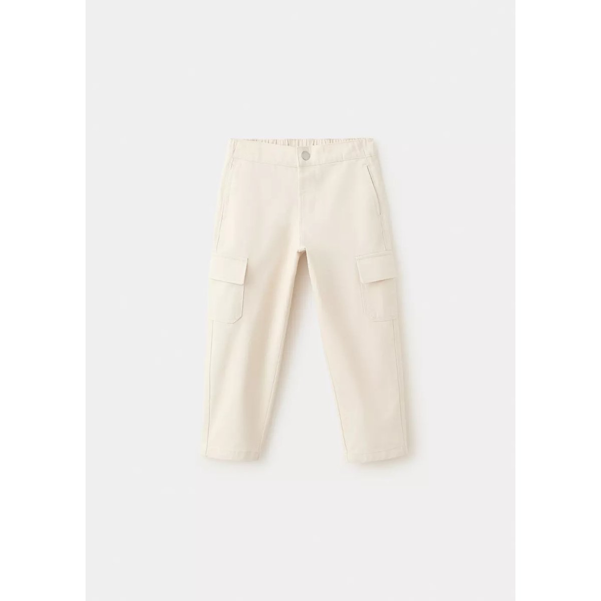 Pantalon cargo coton gris glacé, MANGO BABY