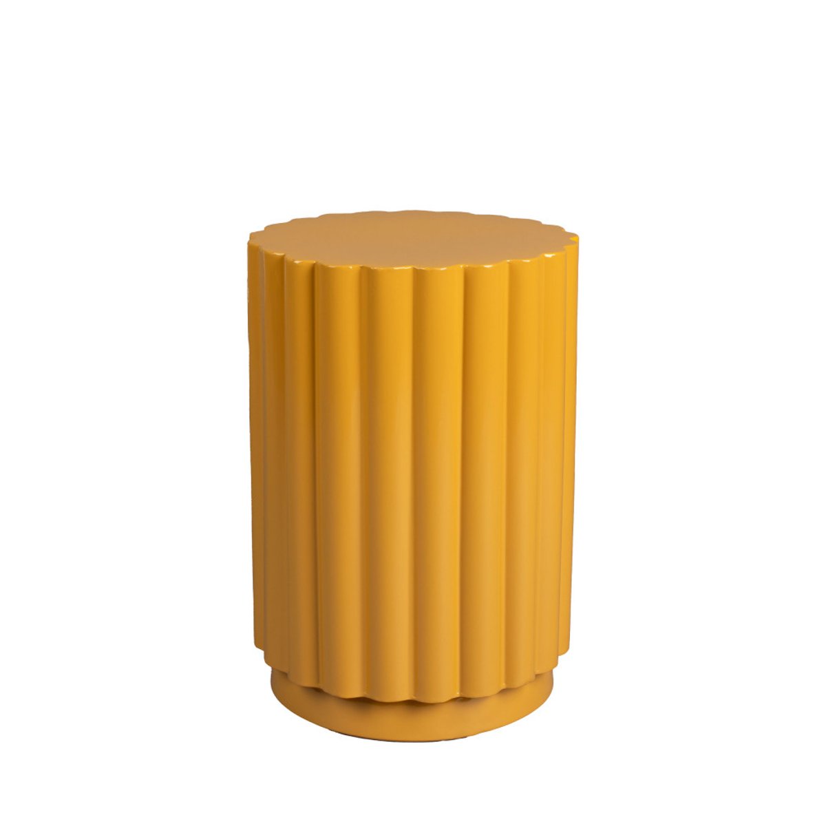 Table d'appoint ronde en métal  32cm- CAMILA jaune, DUTCHBONE