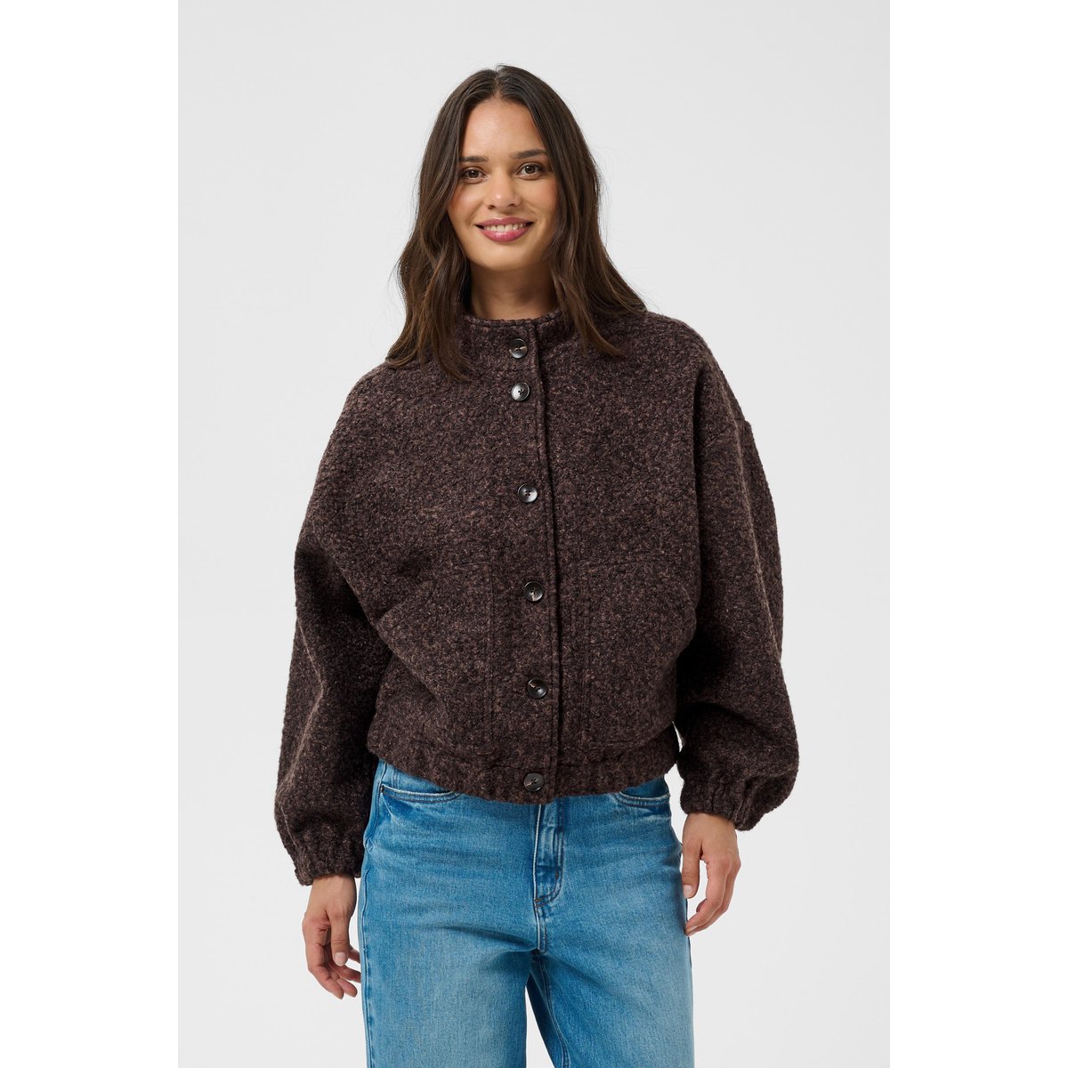 Manteau marron coffee bean melange, KAFFE