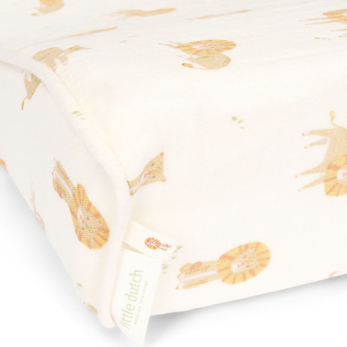 Housse pour matelas à langer blanc, beige, LITTLE DUTCH