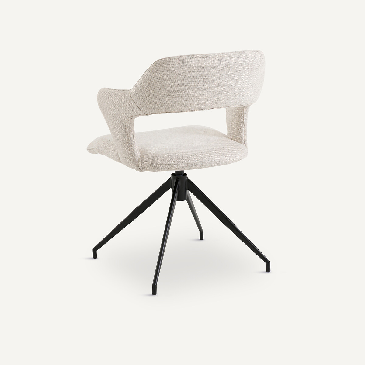 Fauteuil de table pivotant, toile nattée, Asyar ficelle, AM.PM