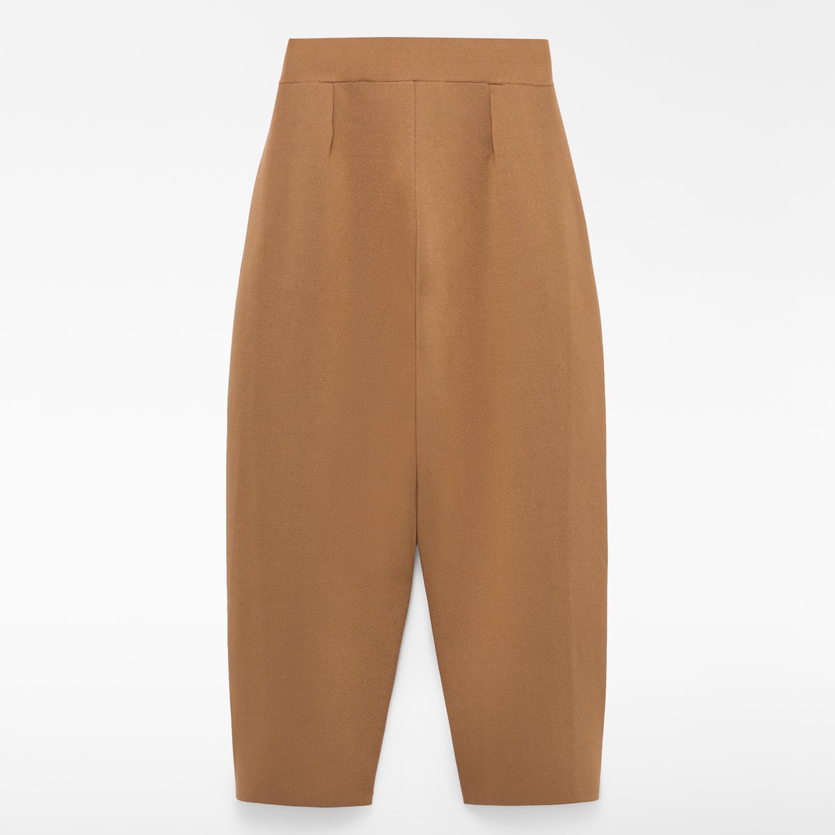 Pantalon en maille barrel fit camel, ADOLFO DOMINGUEZ