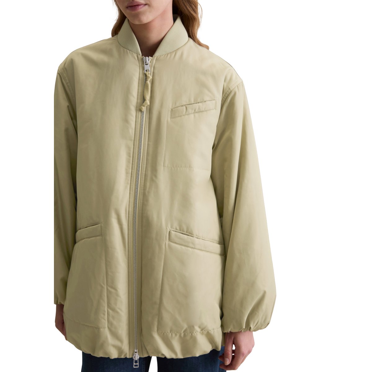 Veste blouson style aviateur oversize en polyester recyclé vert, MARC O’POLO DENIM