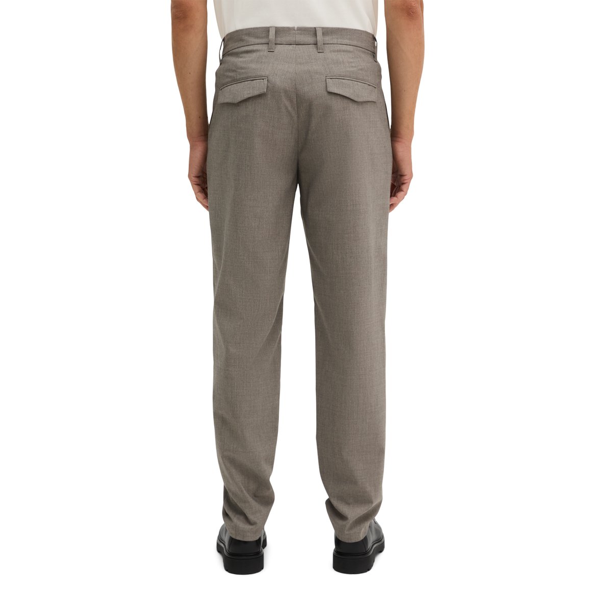 Pantalon modèle Belsbo à plis, coupe décontractée en mélange de laine estival gris, MARC O'POLO