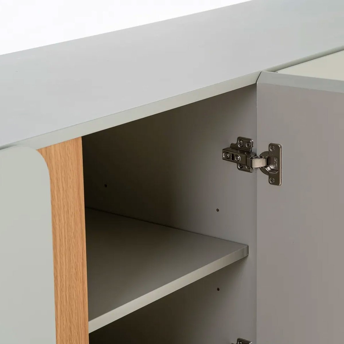 Meuble de télévision design beige et bois 180x40x50cm beige, WADIGA