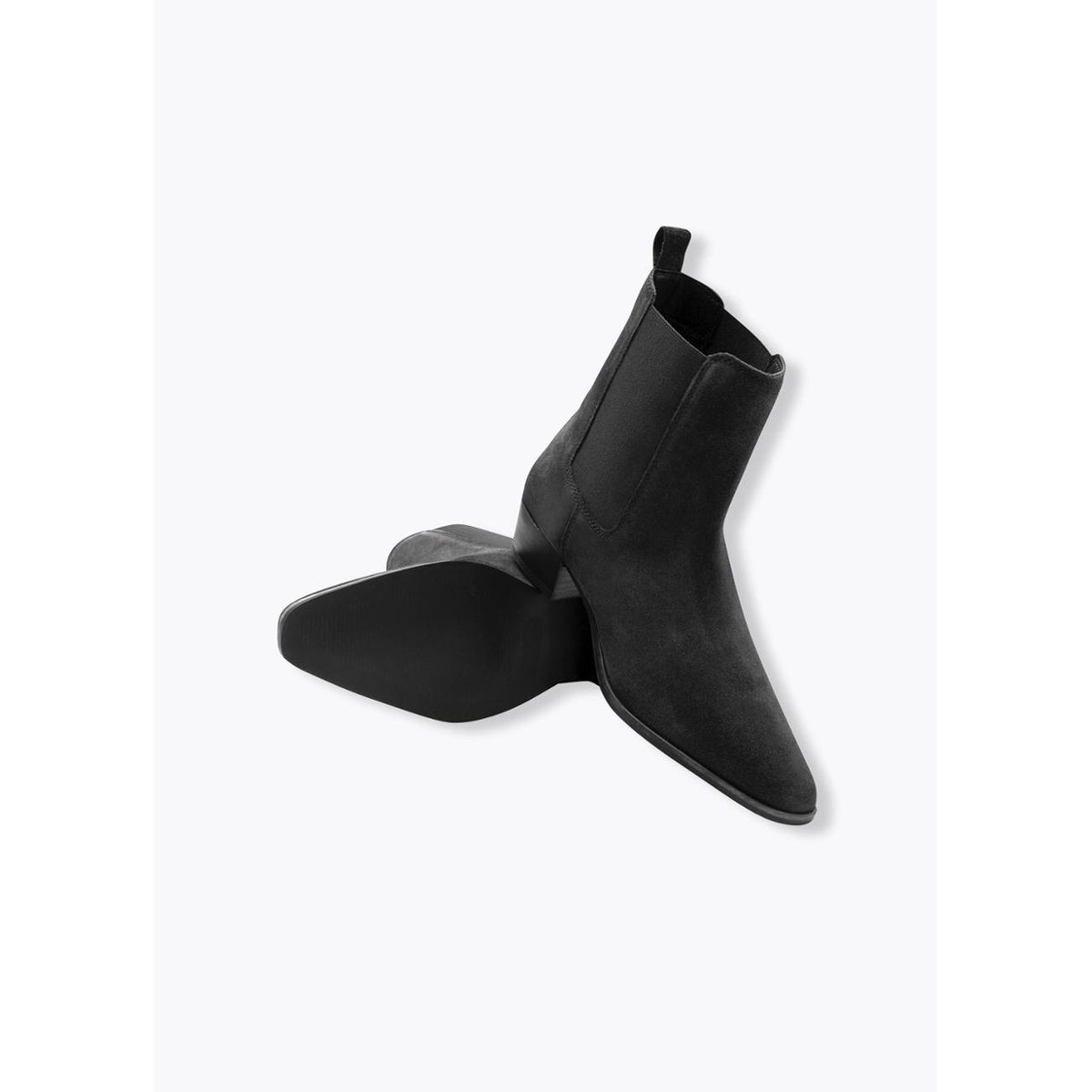 Boots en cuir suédé noir, PROMOD