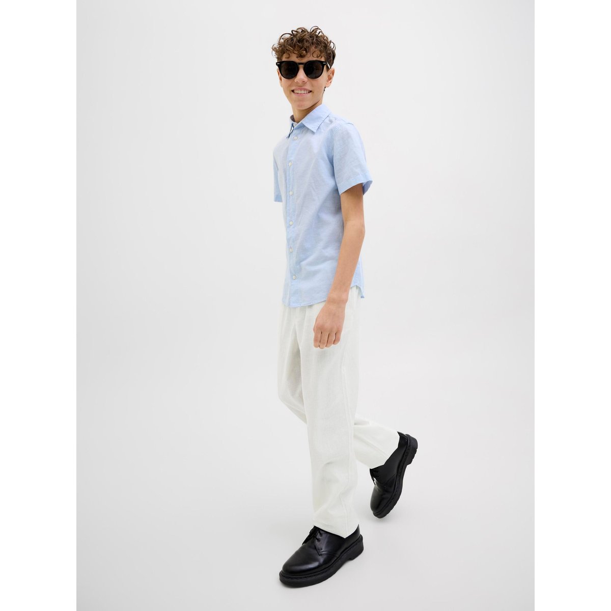 Pantalon À Jambe Large antique white, JACK & JONES JUNIOR