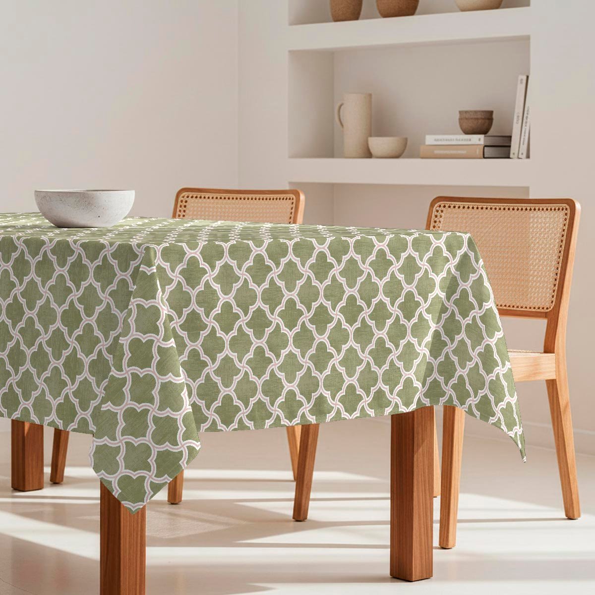 Nappe anti-taches Damasco - 100% coton - vert, NAF NAF HOME