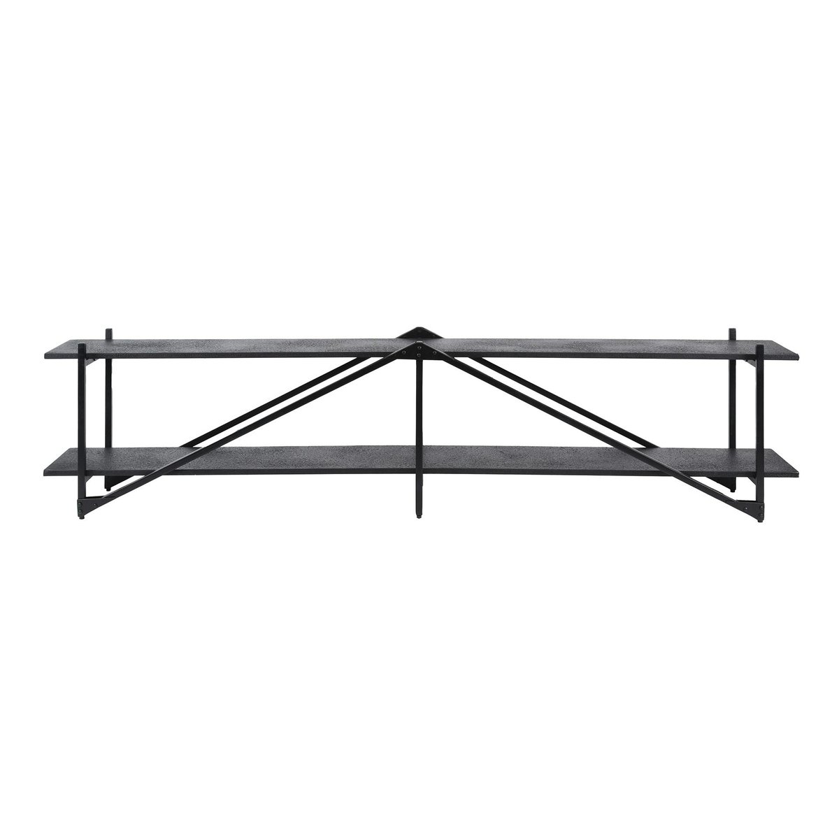 Banc tv moderne 2 niveaux 220 cm RALF anthracite, PIER IMPORT