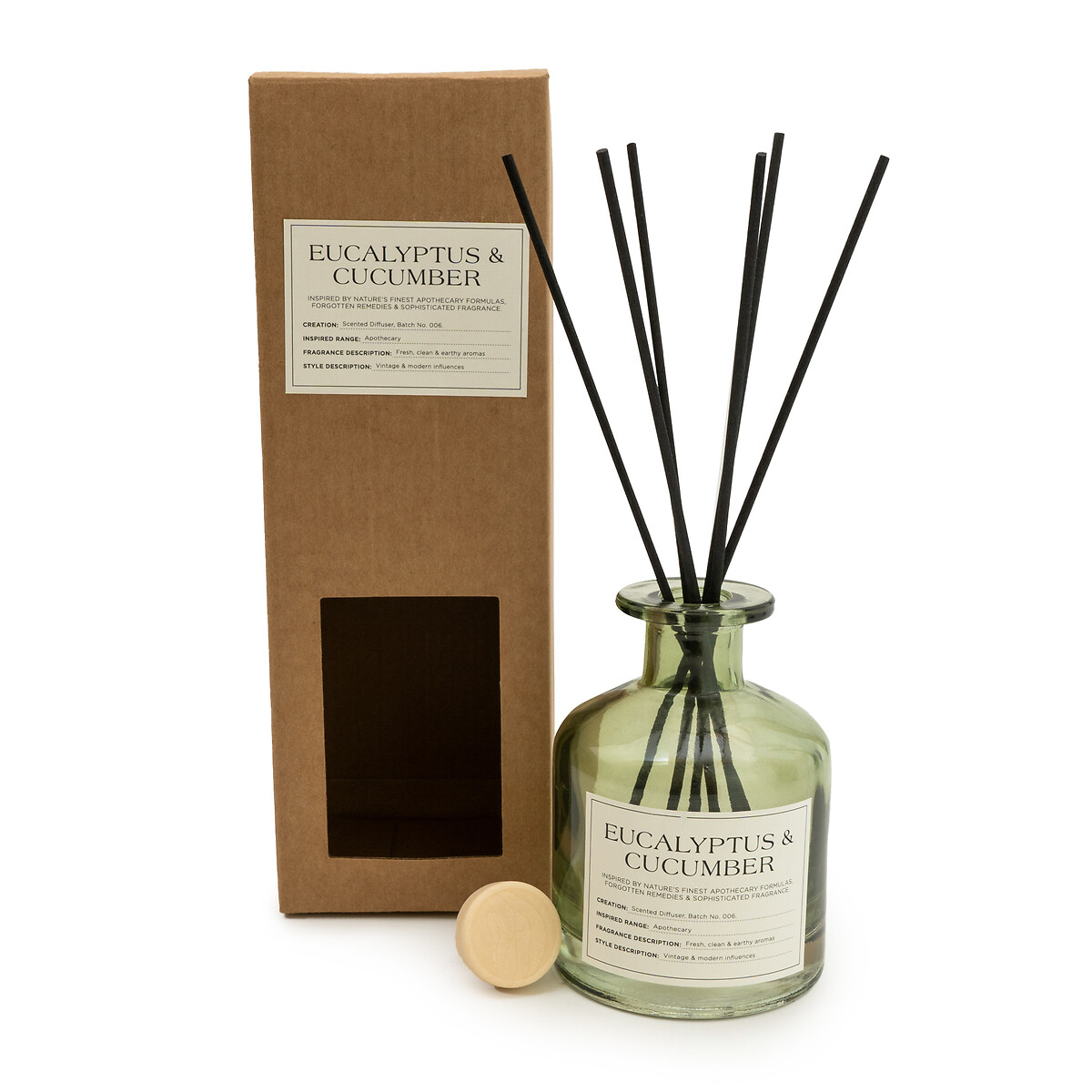 Apothecary Eucalyptus & Cucumber Diffuser, 250ml green, SO'HOME