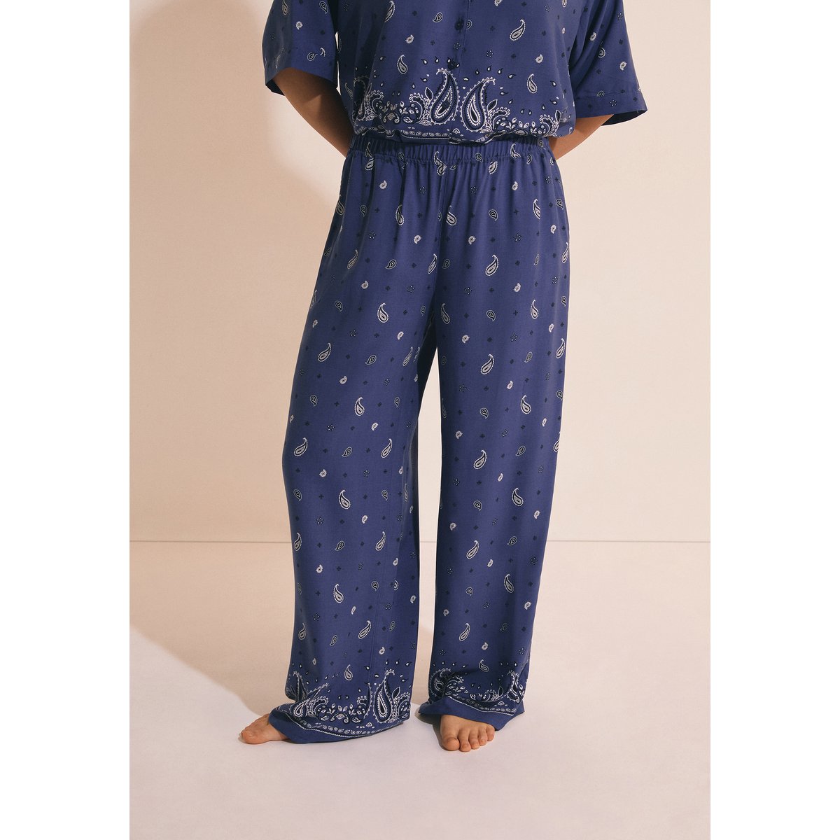 Pantalon de pyjama à motifs ALUNA marine, ETAM
