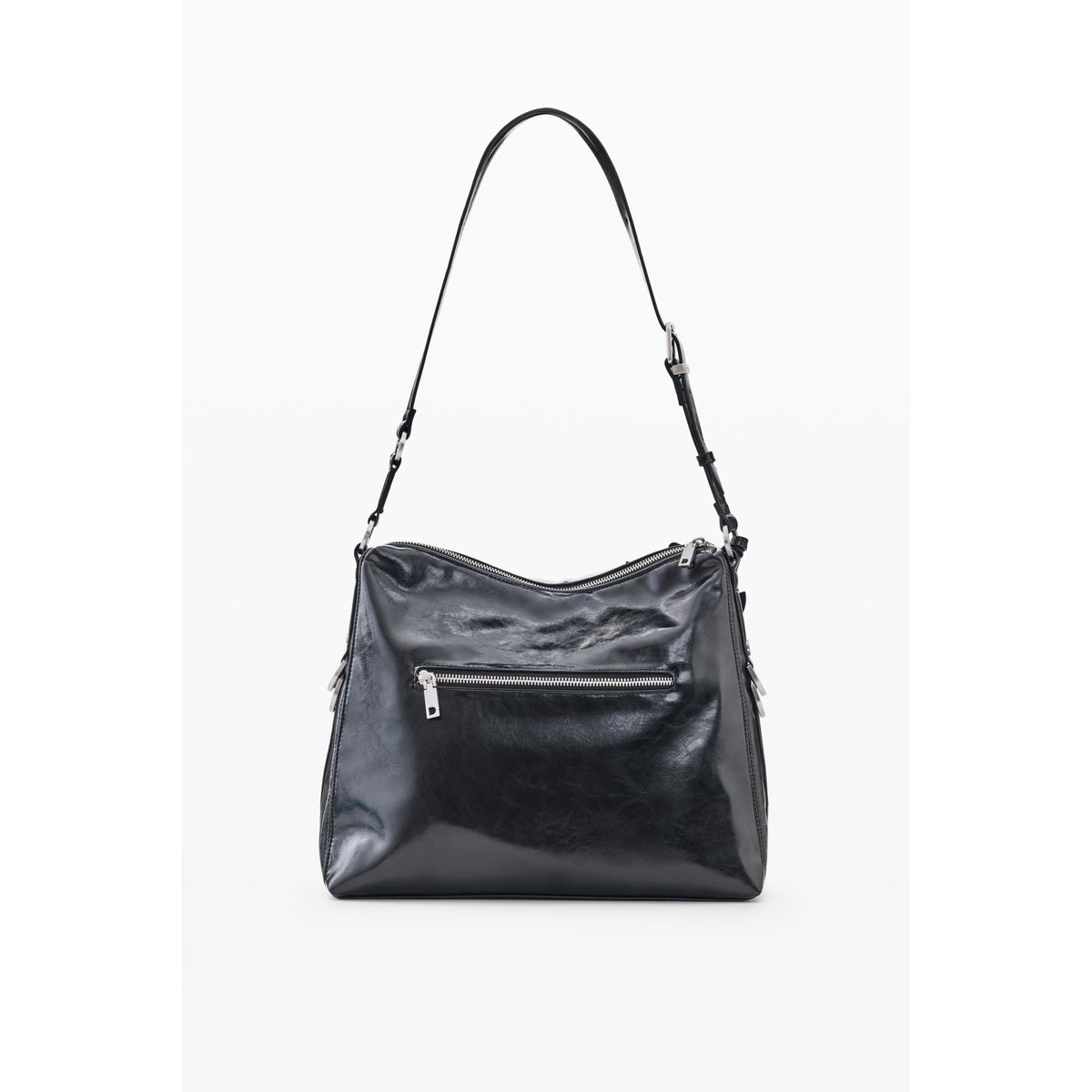 Grand sac effet cuir noir, DESIGUAL