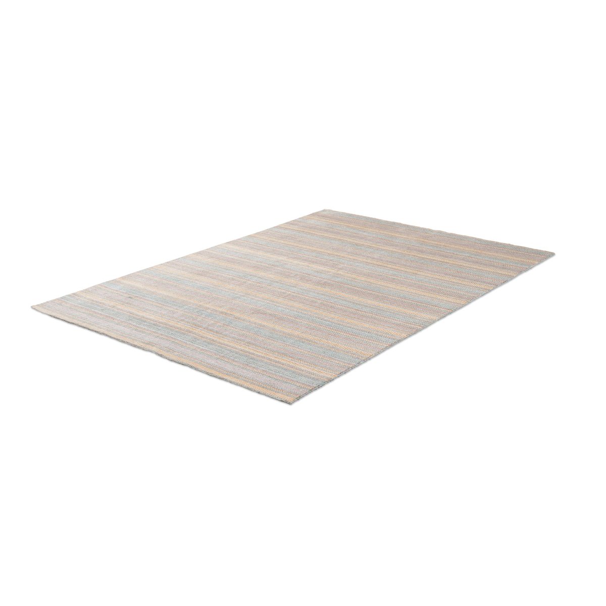 Tapis MYSORE, tufté main, 100% viscose, plat orange multicore, THEKO