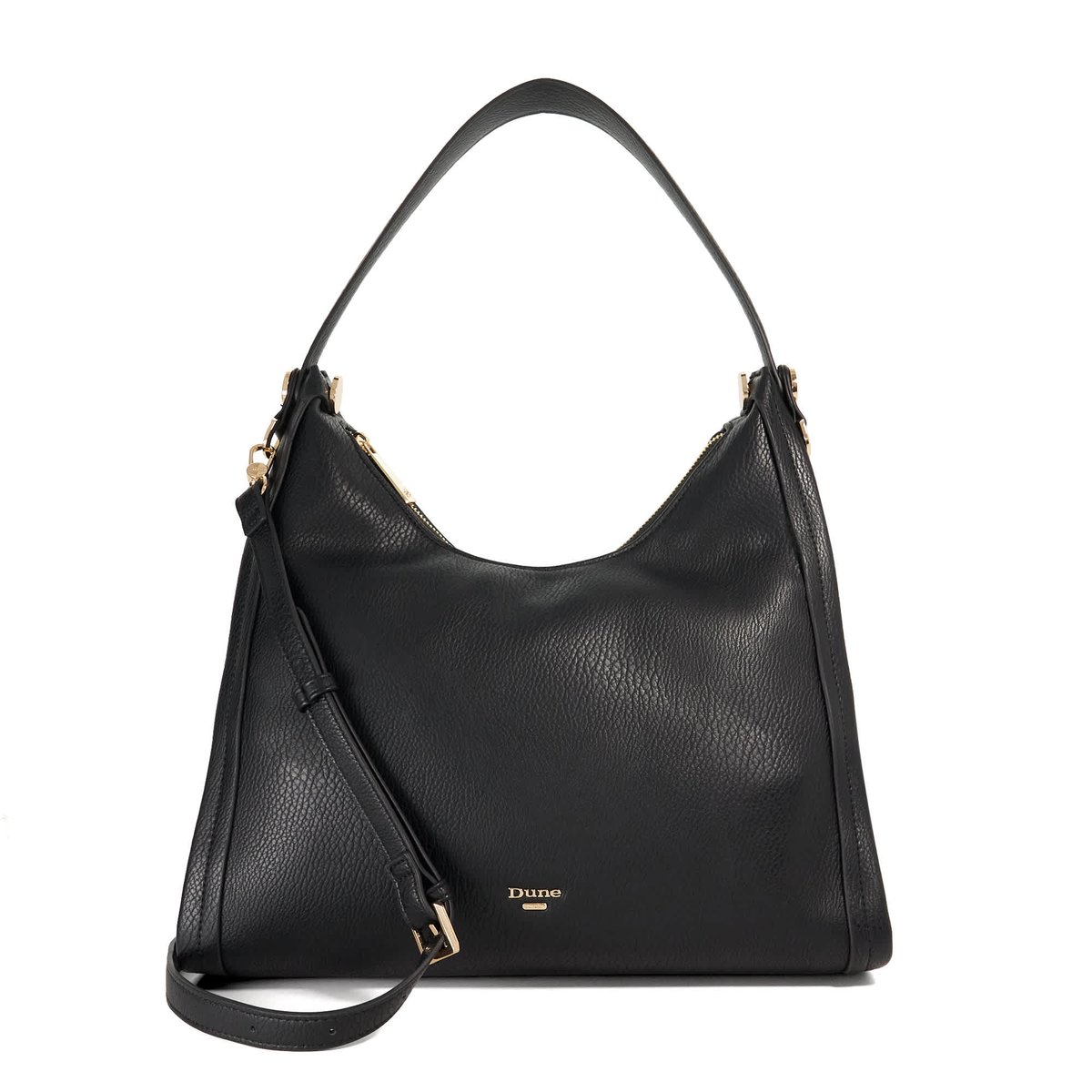 Sac à bandoulière souple avec bordure en métal - DECLARED black-synthetic, DUNE LONDON