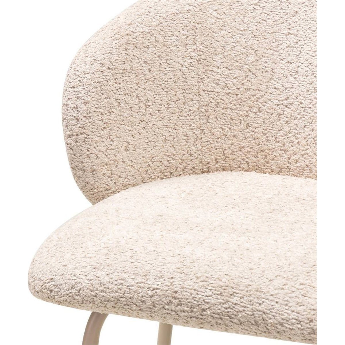 Tabouret de bar tissu collection LUEUR beige ton sur ton, RECOLLECTION