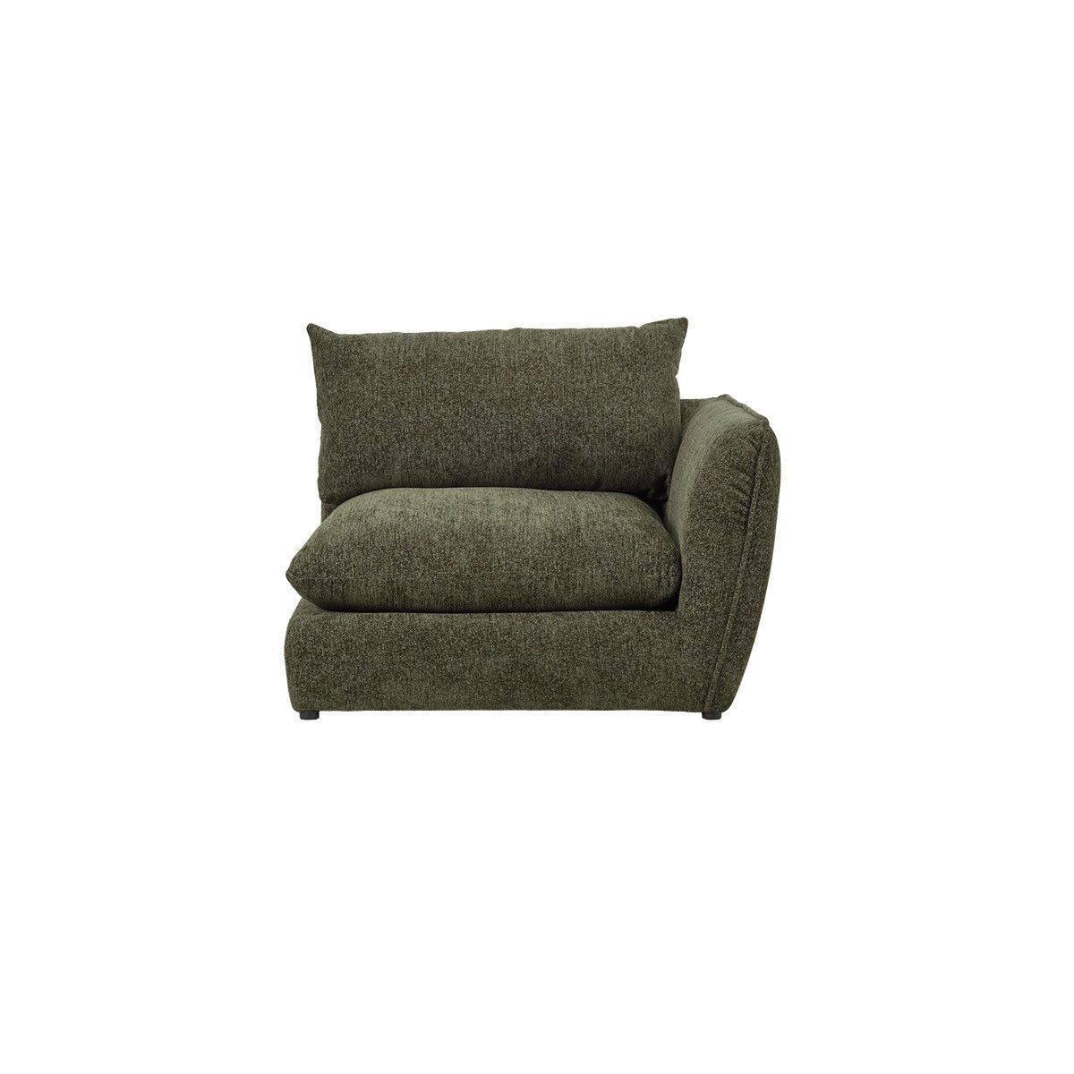 Angle droit modulable en chenille chiné LEOPOLD vert, BERAH GETAH