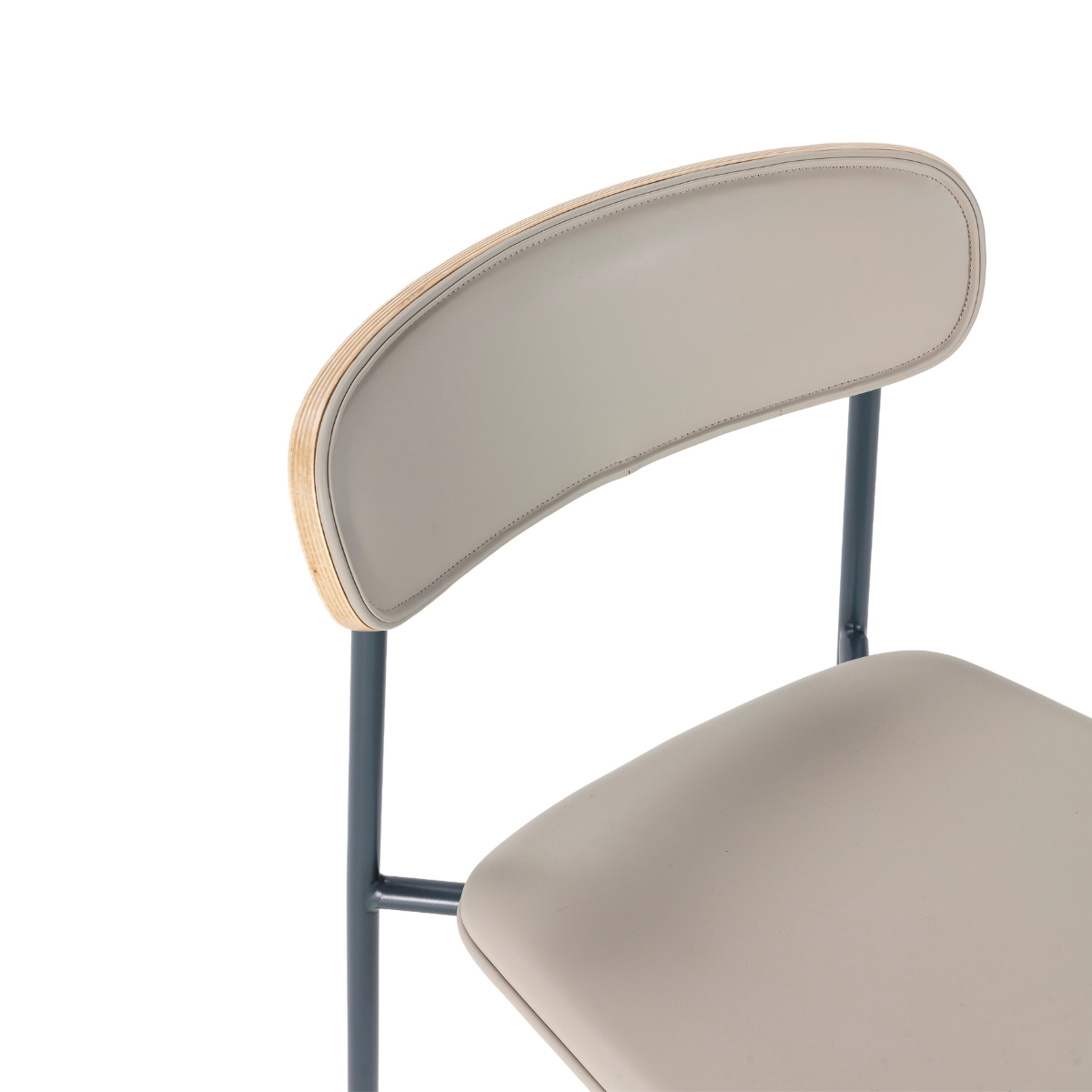 Tabourets lot de 2 en similicuir - TESS beige, CALICOSY