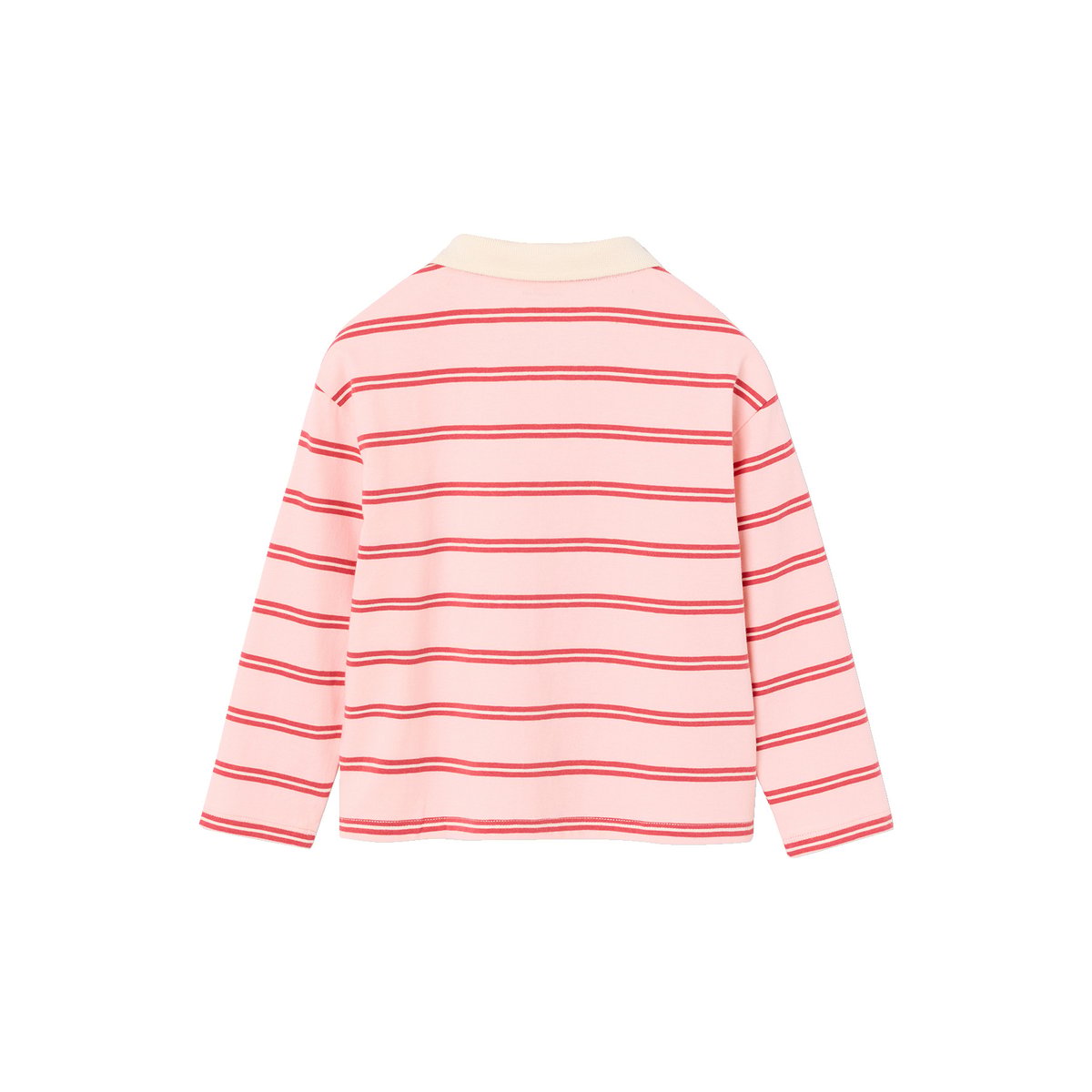 Polo manches longues rose bonbon, VERTBAUDET