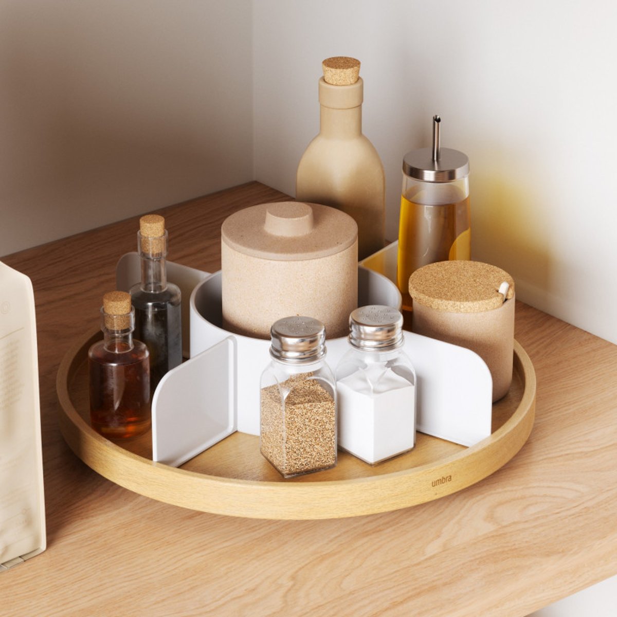 Plateau tournant Bellwood blanc, UMBRA