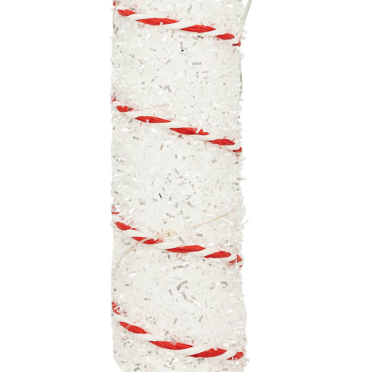 Décoration sucre d'orge H50 cm 20 LED blanc chaud à piles multicolore, FEERIC LIGHTS & CHRISTMAS