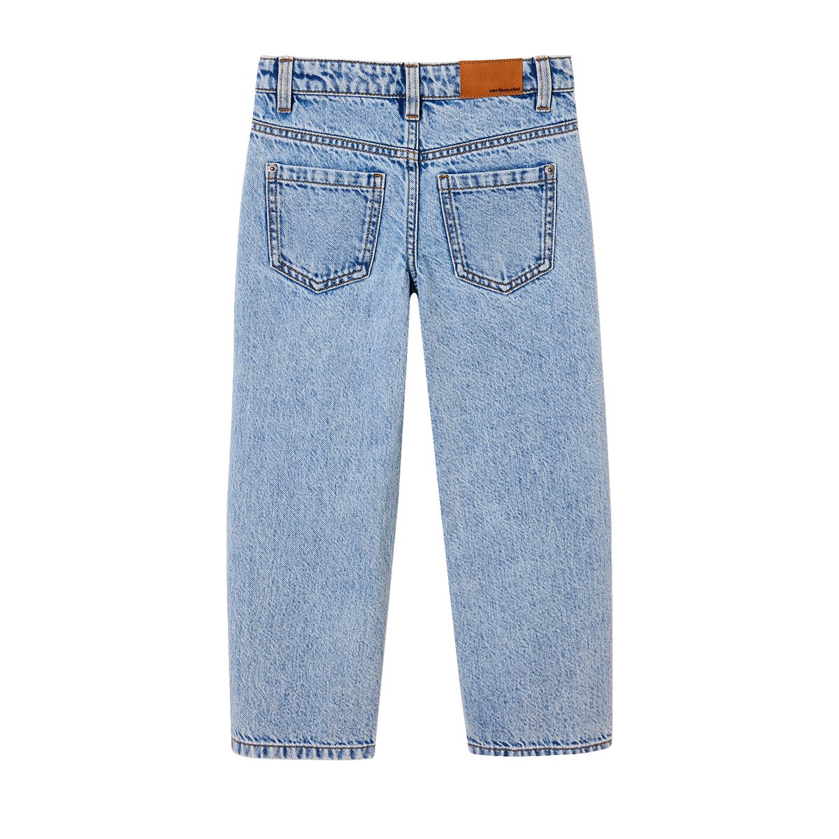 Jean droit double stone, VERTBAUDET
