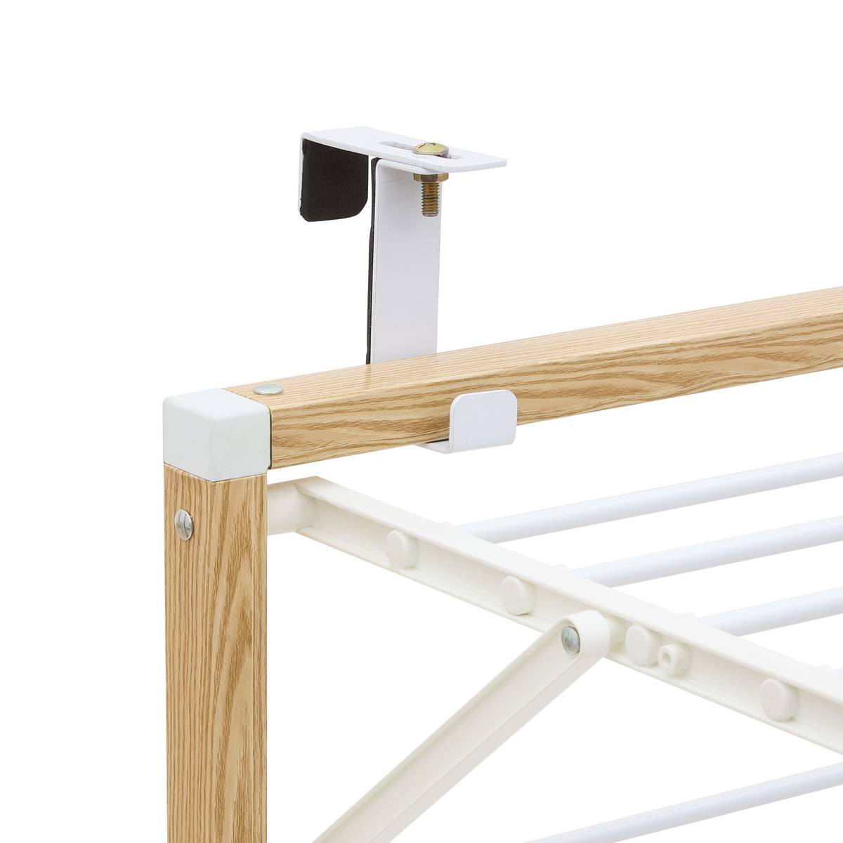 Étendoir à linge porte pliable blanc, 5FIVE SIMPLY SMART