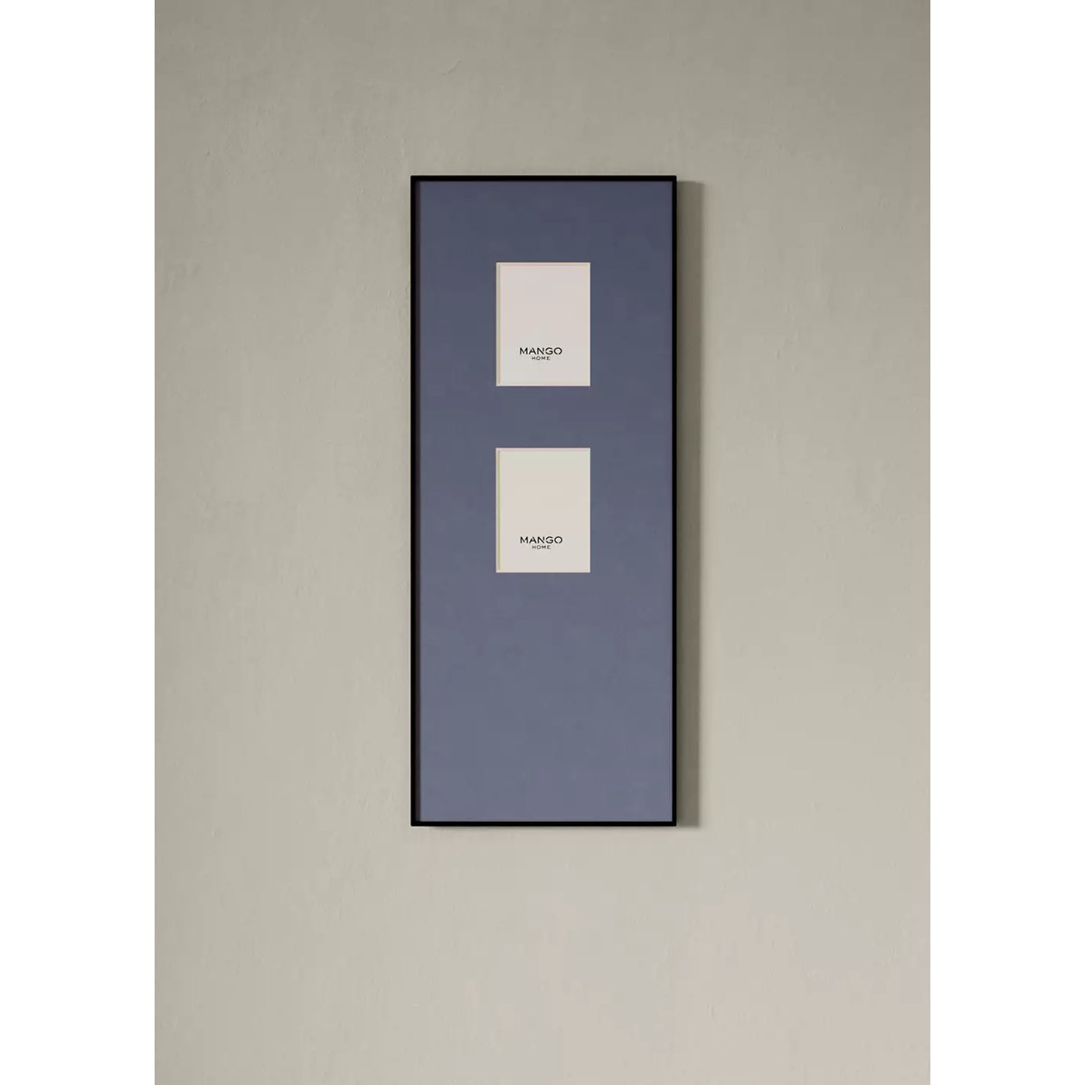 Cadre photo double en verre bleu, MANGO HOME