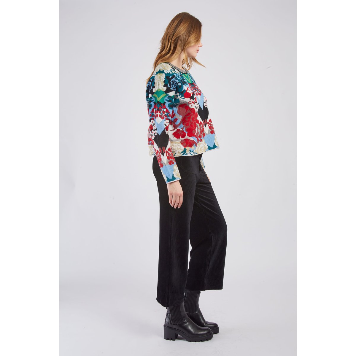 Pantalon droit en velours côtelé FLAMANT noir, DERHY