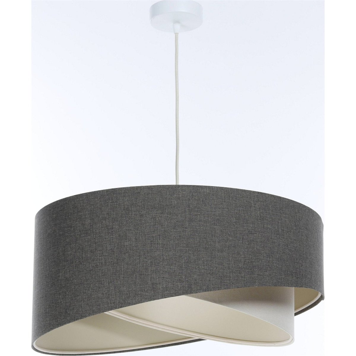 Suspension en lin rond Boho beige crème en lin naturel, BPS KONCEPT
