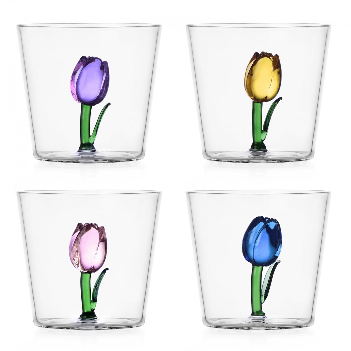 Lot de 4 verres tulipe Botanica transparent, ICHENDORF