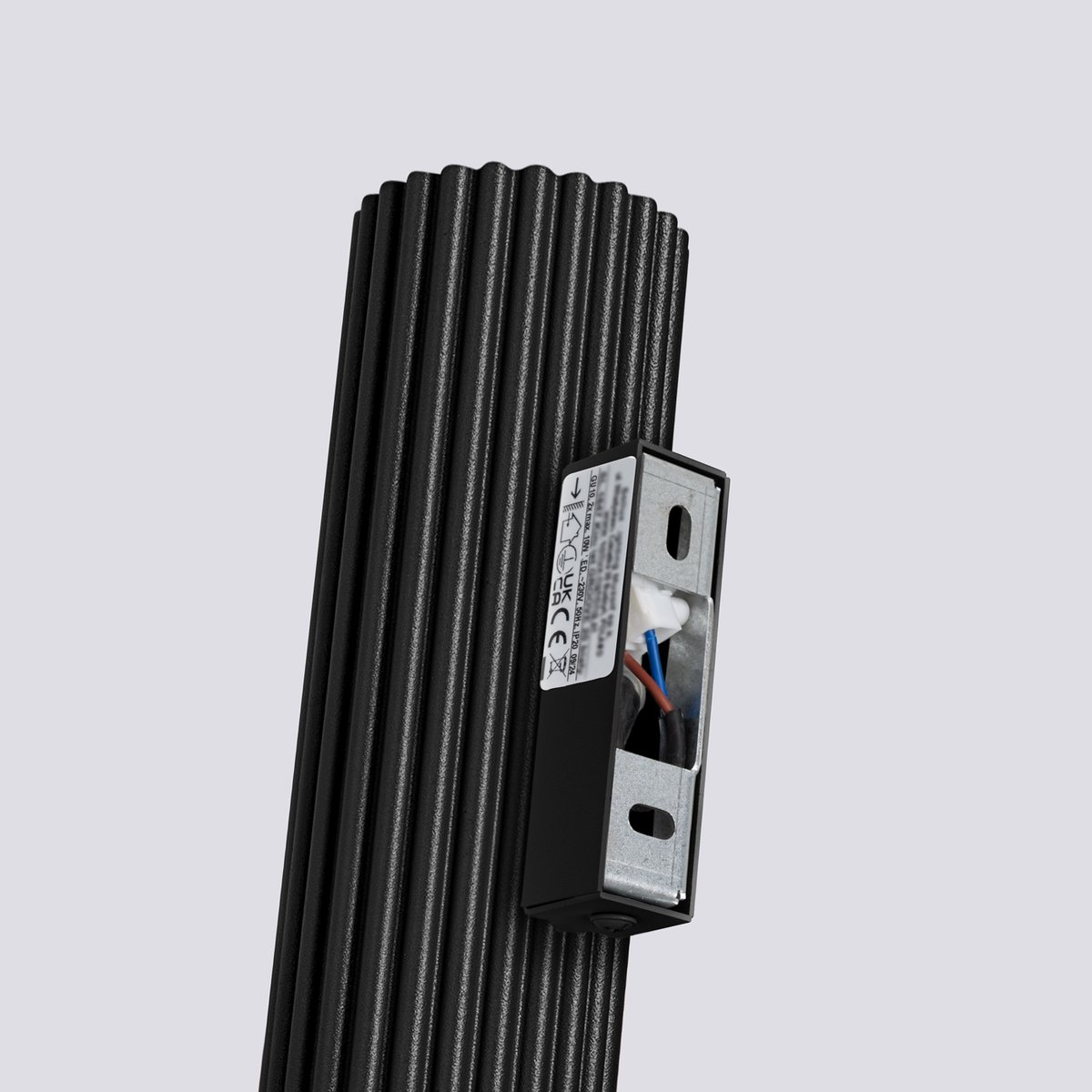 Applique Aluminium Noir GU10 2 Karbon 20 noir, EDEN