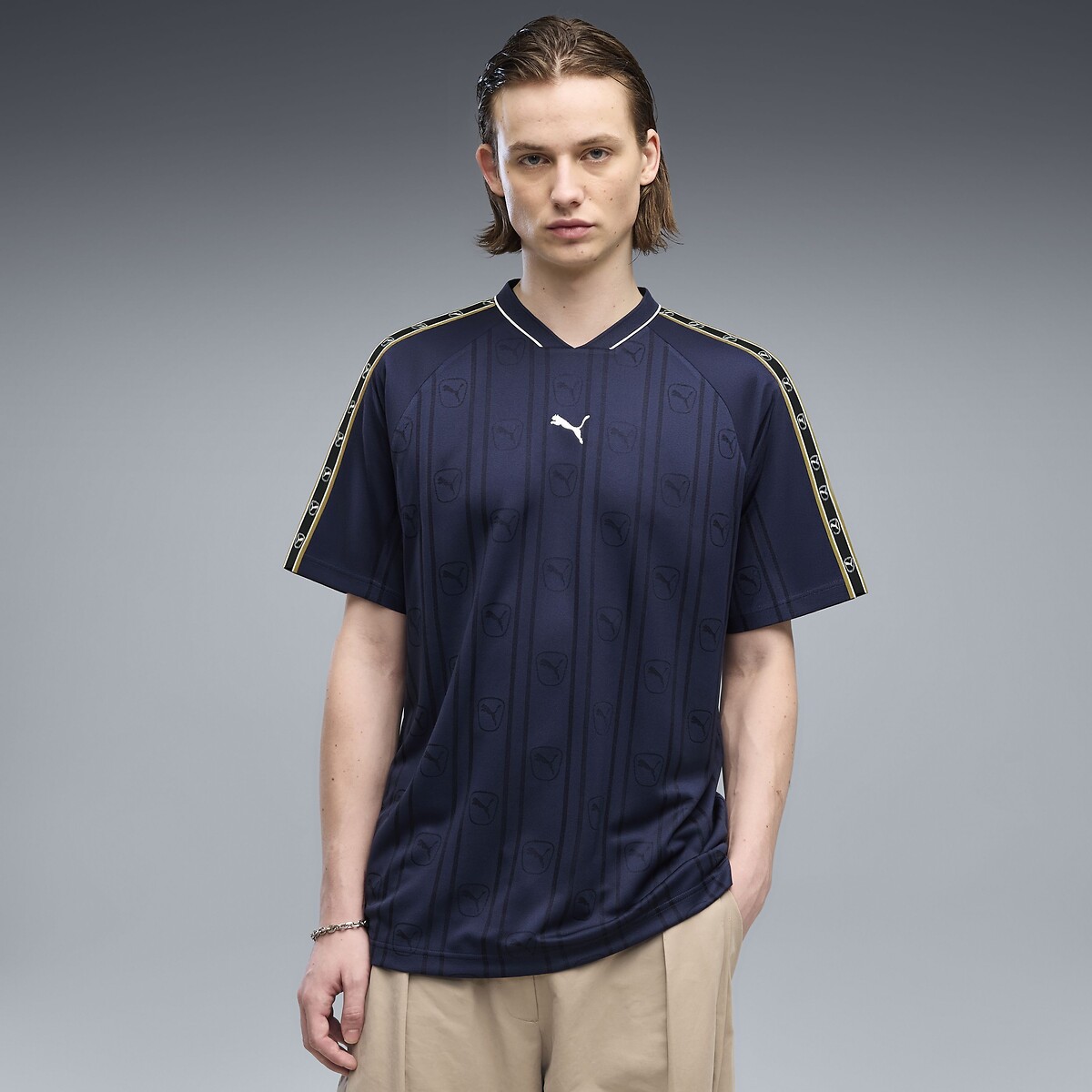 Puma Class Relaxed Fit Short Sleeve T-Shirt navy blue, PUMA