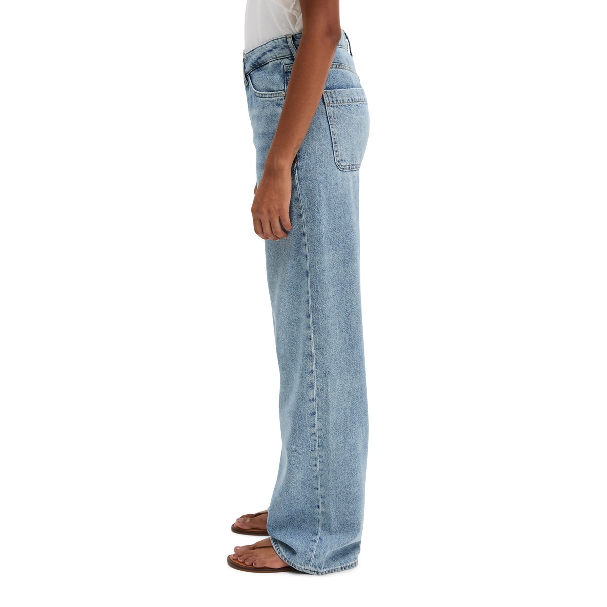 Jeans X-Front modèle Fia en mélange de lyocell, de lin et de coton bleu clair, MARC O'POLO