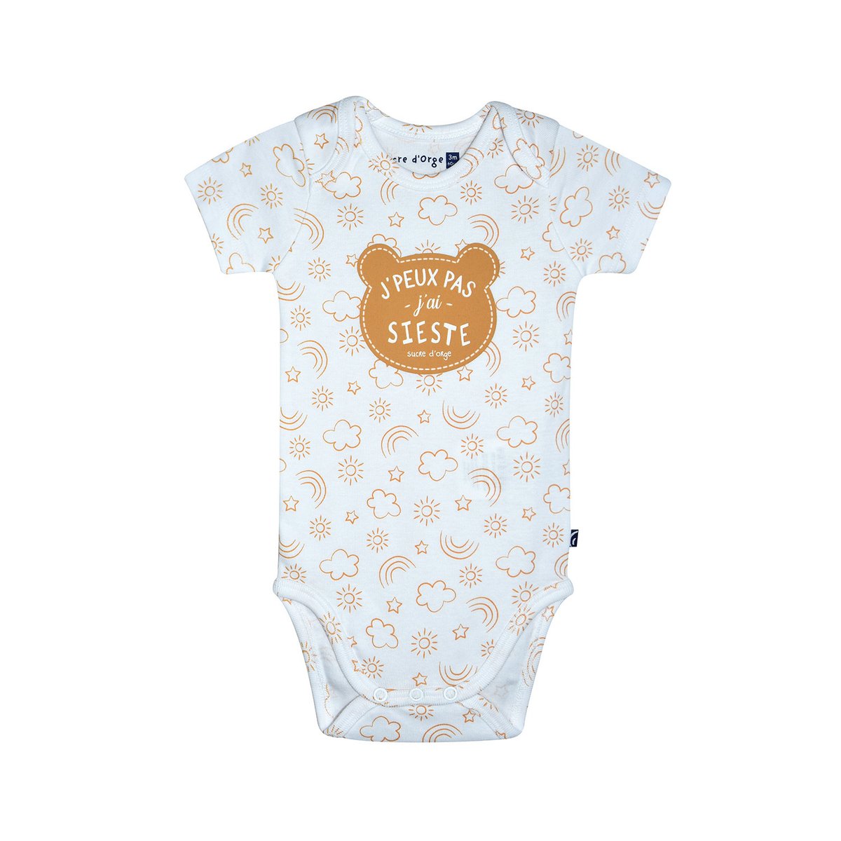 Lot de 3 bodies odilon manches courtes beige, SUCRE D'ORGE