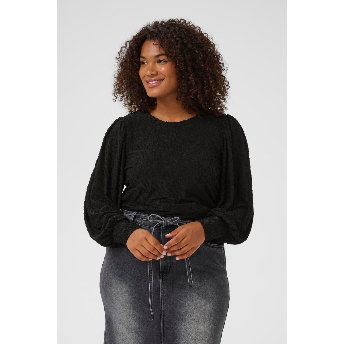 T-shirt à manches courtes noir black, KAFFE CURVE