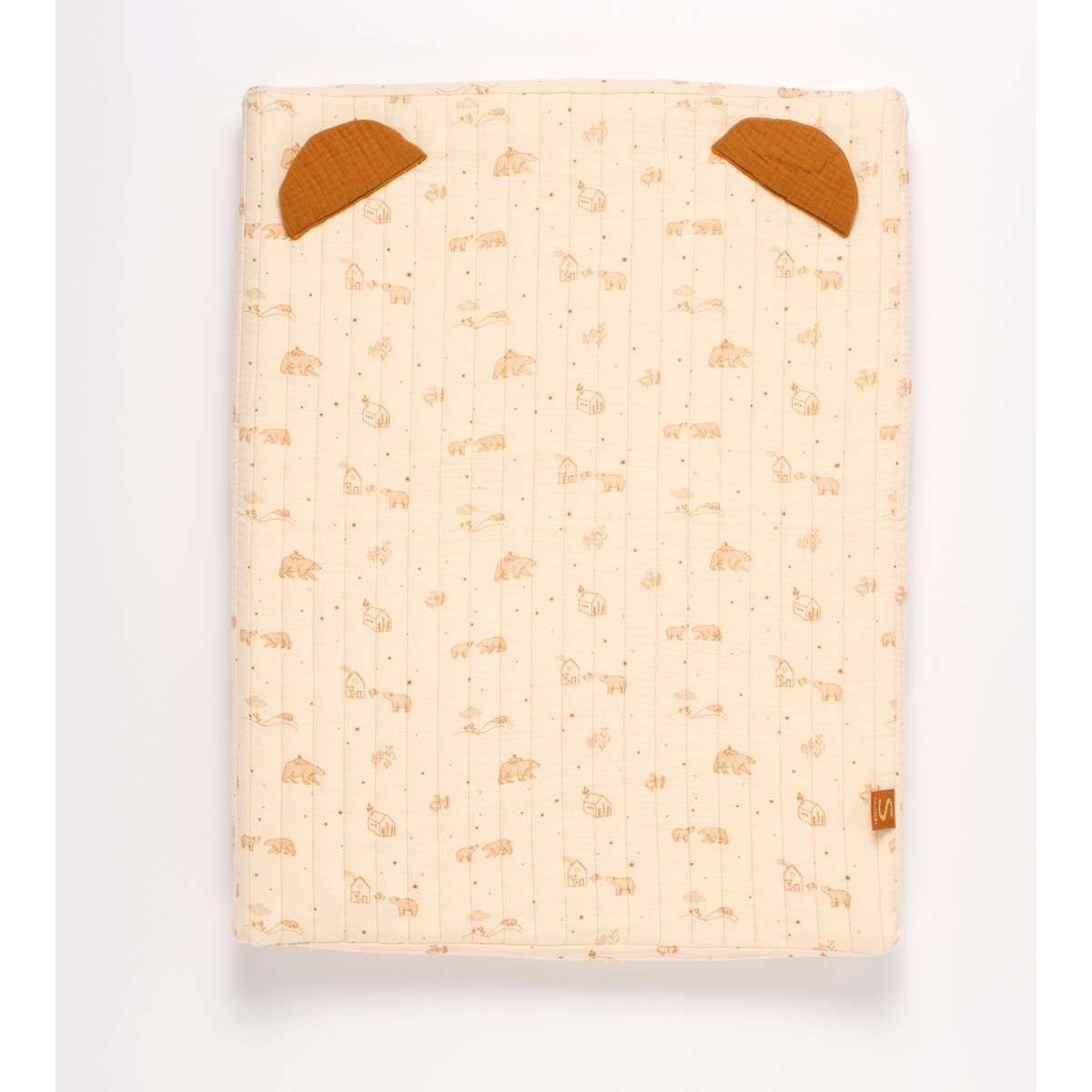 Matelas à langer + serviette éponge ORSINO orange, écru, SAUTHON