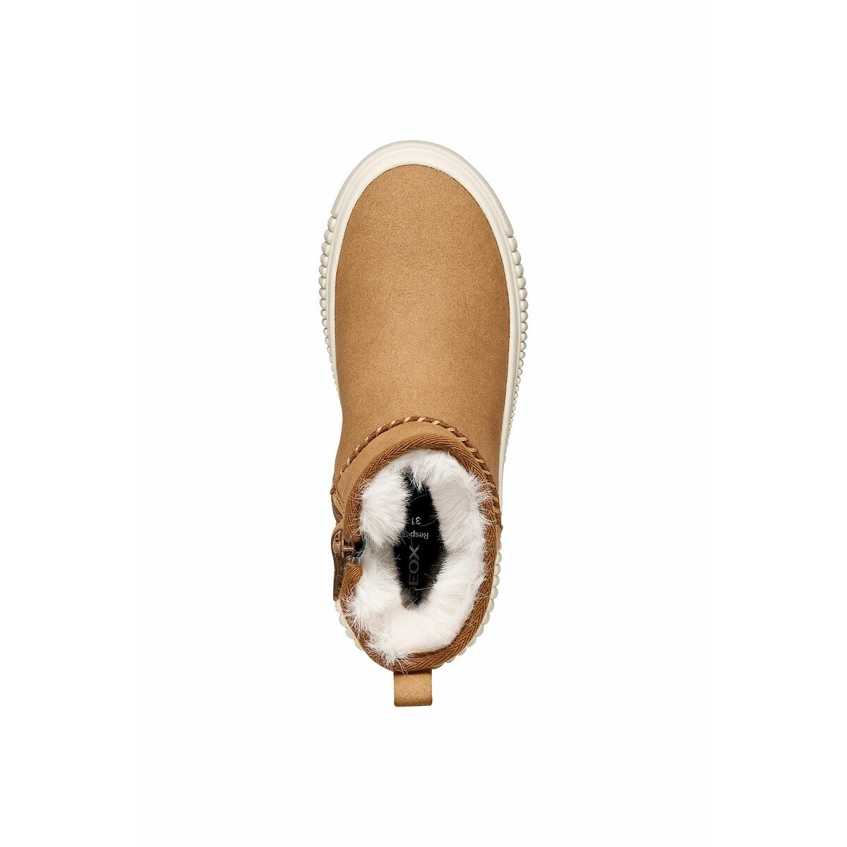 Kids Laquinny Boots with Faux Fur Lining brown, GEOX