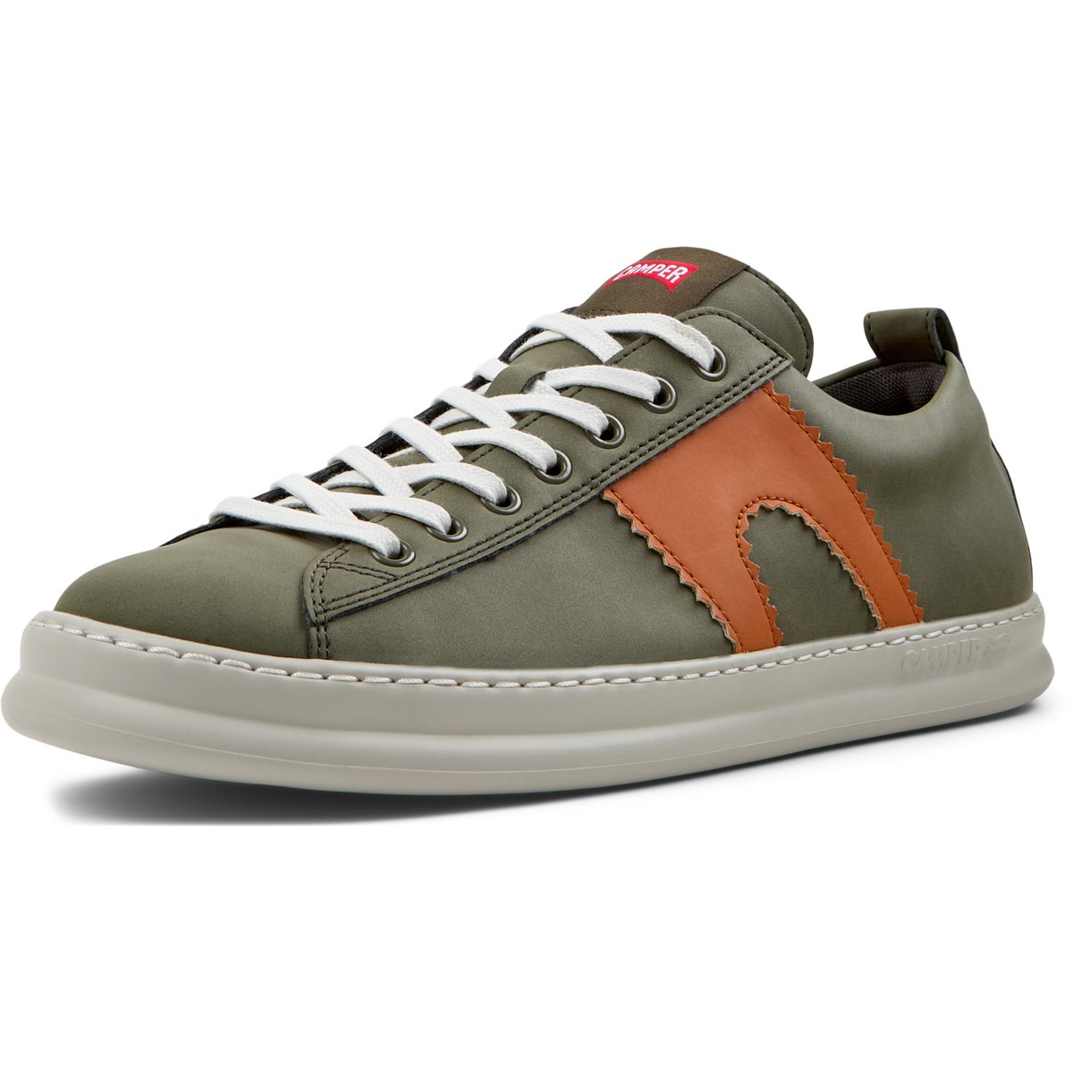 Baskets Runner Four cuir vert moyen, CAMPER