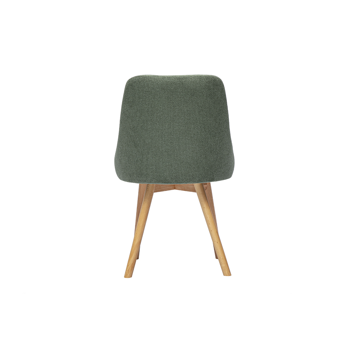 Chaises scandinaves en tissu chenille terre brûlée et bois clair (lot de 2) HASTA kaki, MILIBOO