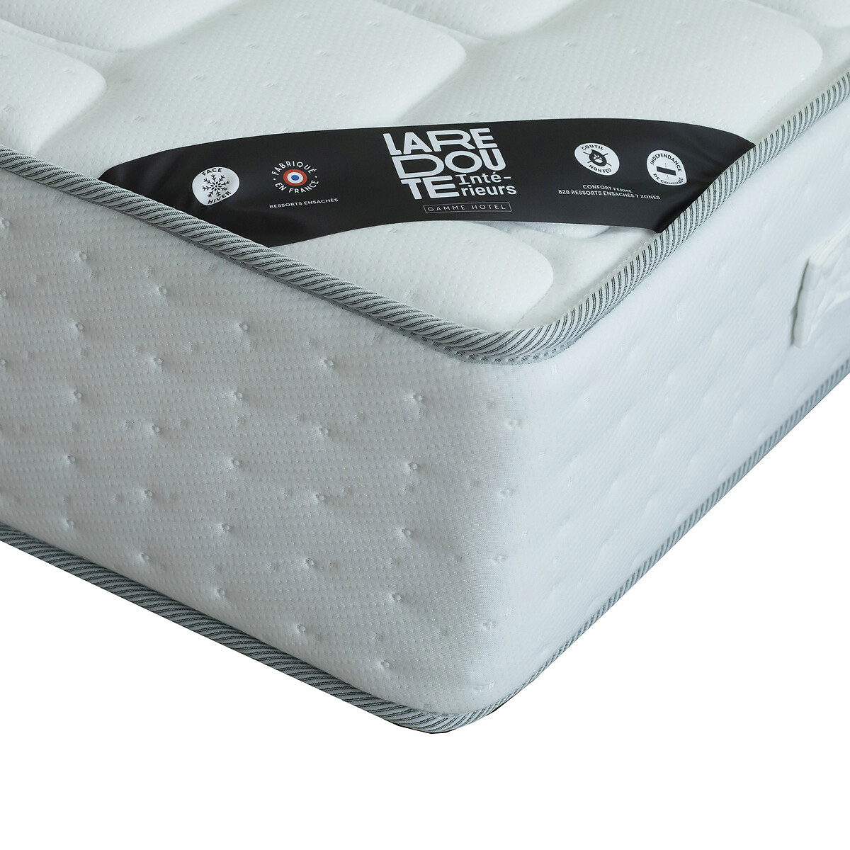 Premium matras, 828 veren, 7 zones, stevig, zacht ligcomfort, brandvertragend wit, LA REDOUTE INTERIEURS