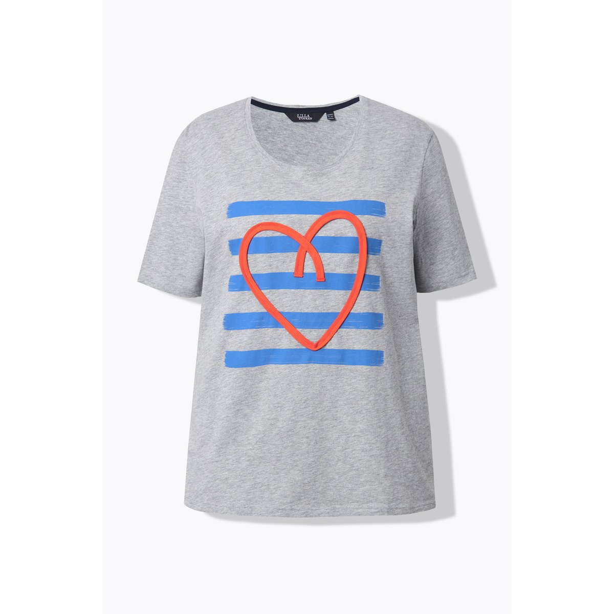 T-shirt coupe Classic Fit gris clair chiné, ULLA POPKEN