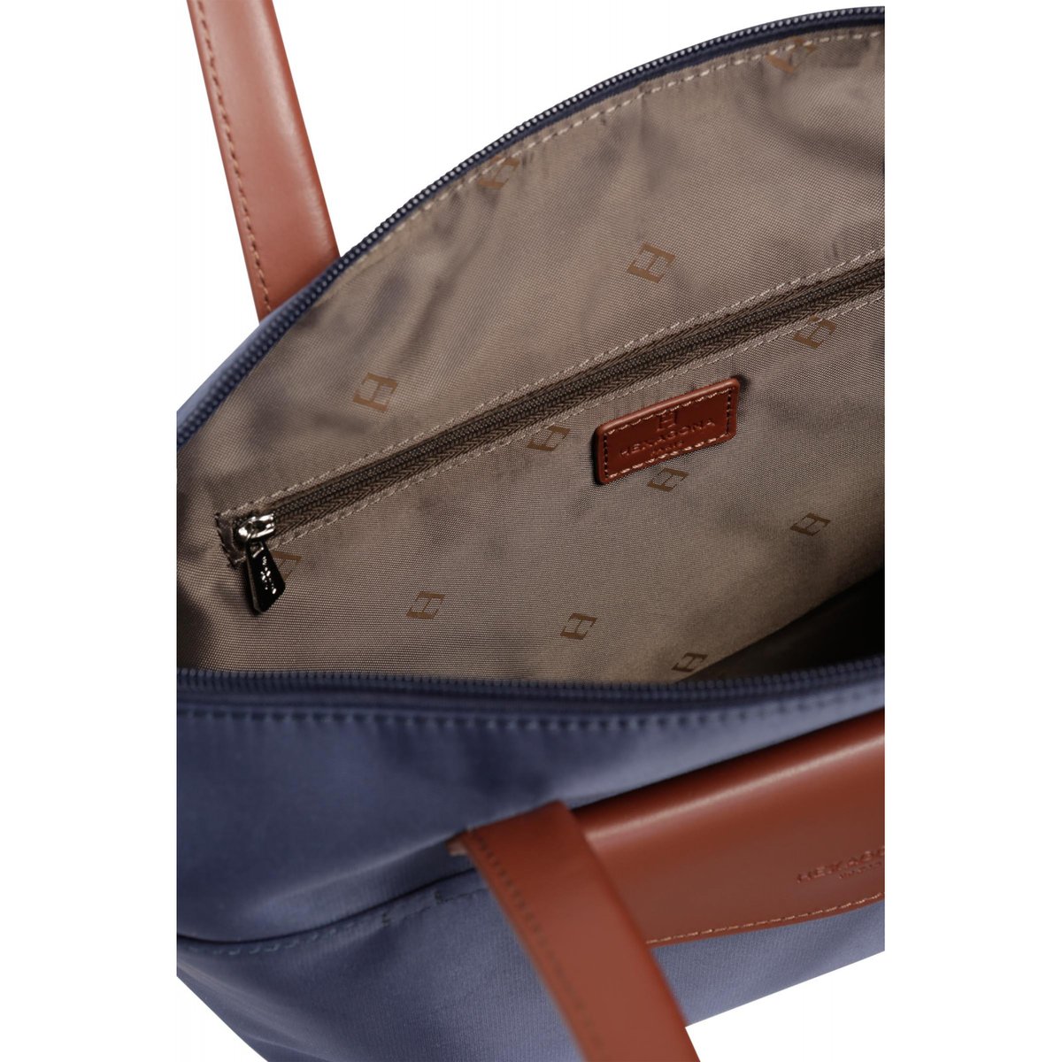 Sac cabas porté épaule  POP bleu marine, HEXAGONA