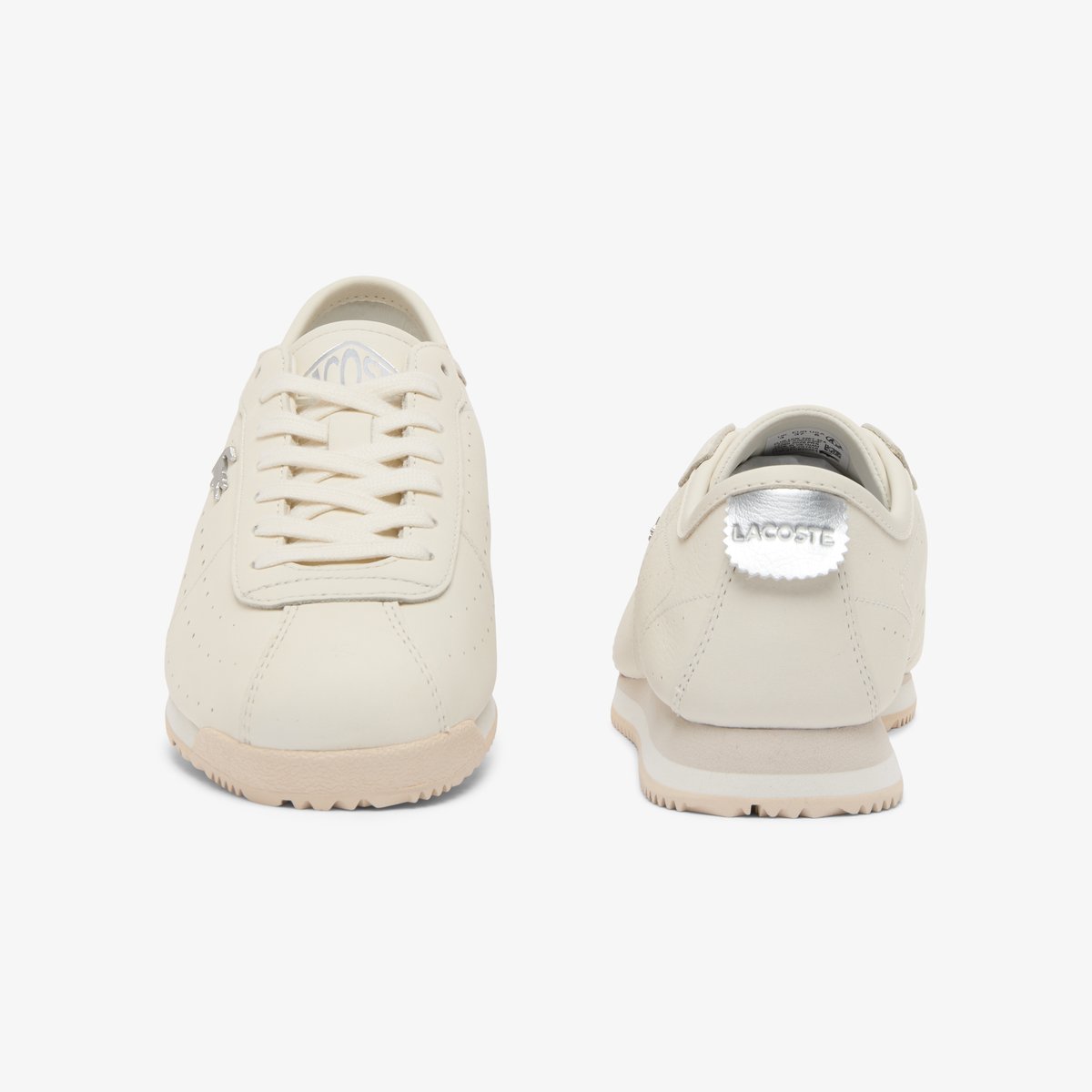 Sneakers Club-Low femme en cuir beige-40f, LACOSTE