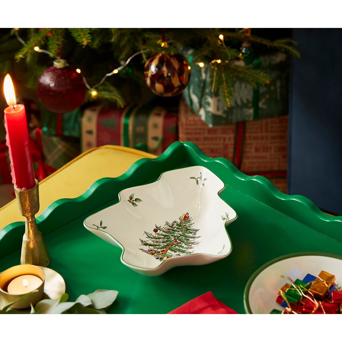 Christmas Tree Serving Dish green, SPODE
