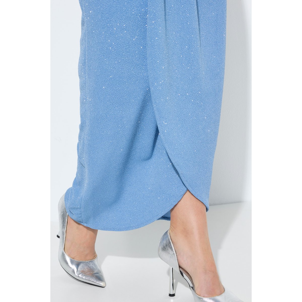 Robe maxi esprit cache-cœur bleu moyen, ULLA POPKEN