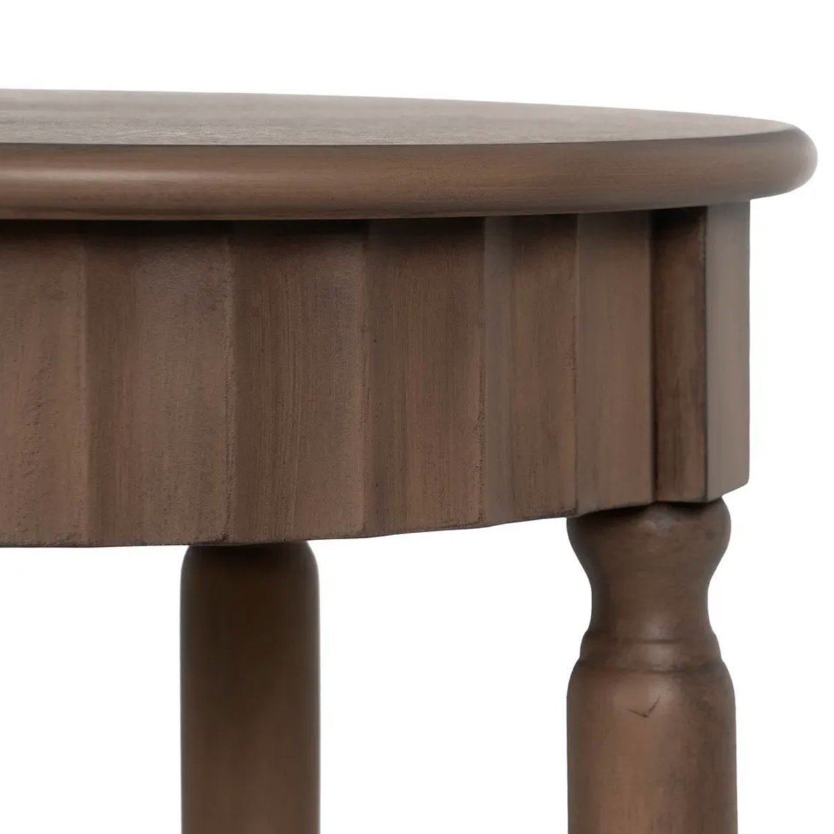 Table d'appoint ovale marron en bois 50x40x66cm marron, WADIGA